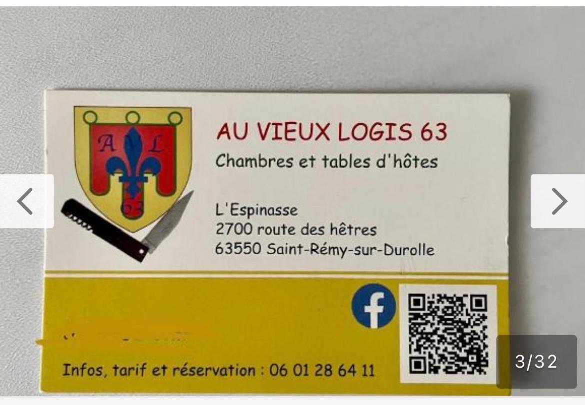 Saint-Rémy-sur-Durolle Au Vieux Logis 63 Bed & Breakfast エクステリア 写真